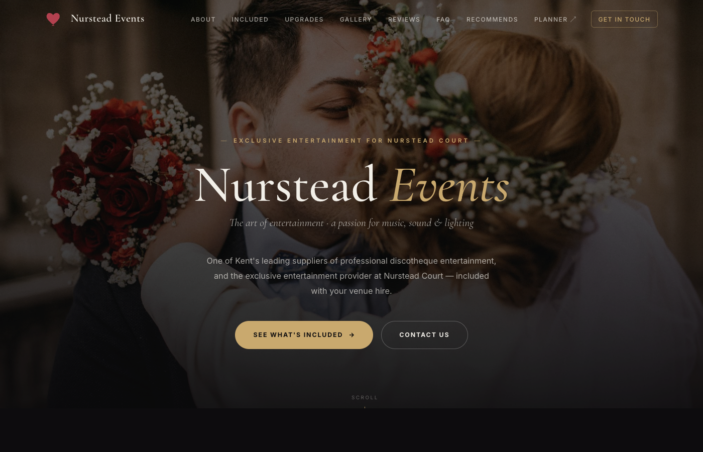 Nurstead Events — a real ownsite.co.uk client site